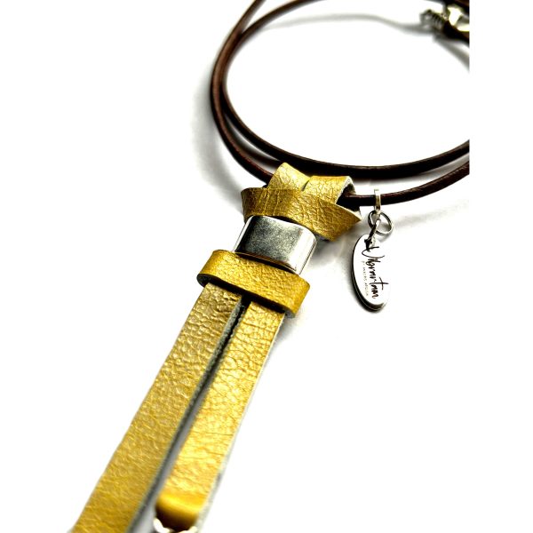 Collar Corbata Color Amarillo - Imagen 3